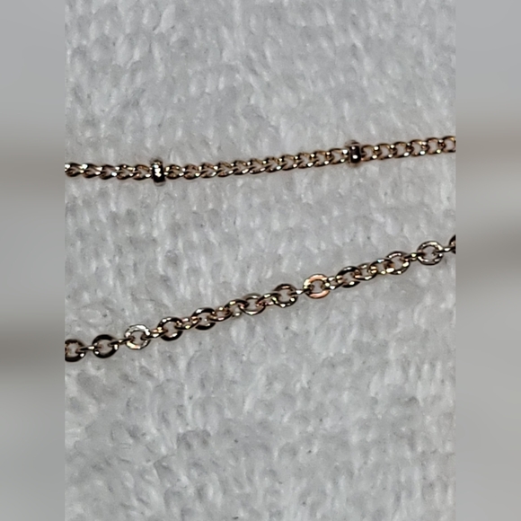 CATO Rose Gold and Rhinestone Necklace and Drop Earrings Set / Pierced - Picture 6 of 9